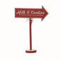 Wood 16.75 in. Christmas Milk and Cookies Standing Sign