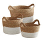 Short Cream Baskets - Set of 3
