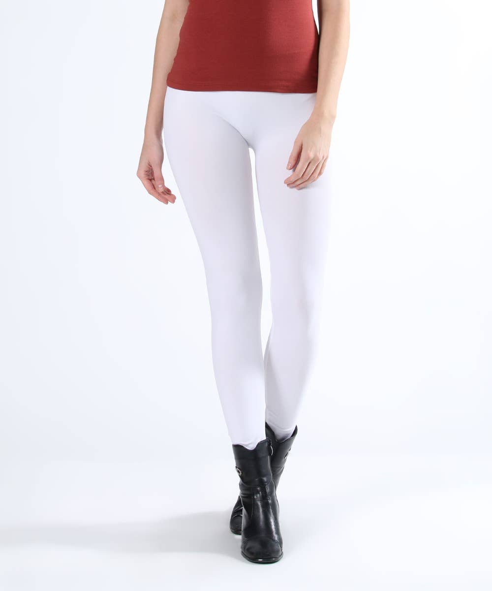 Solid full-length leggings