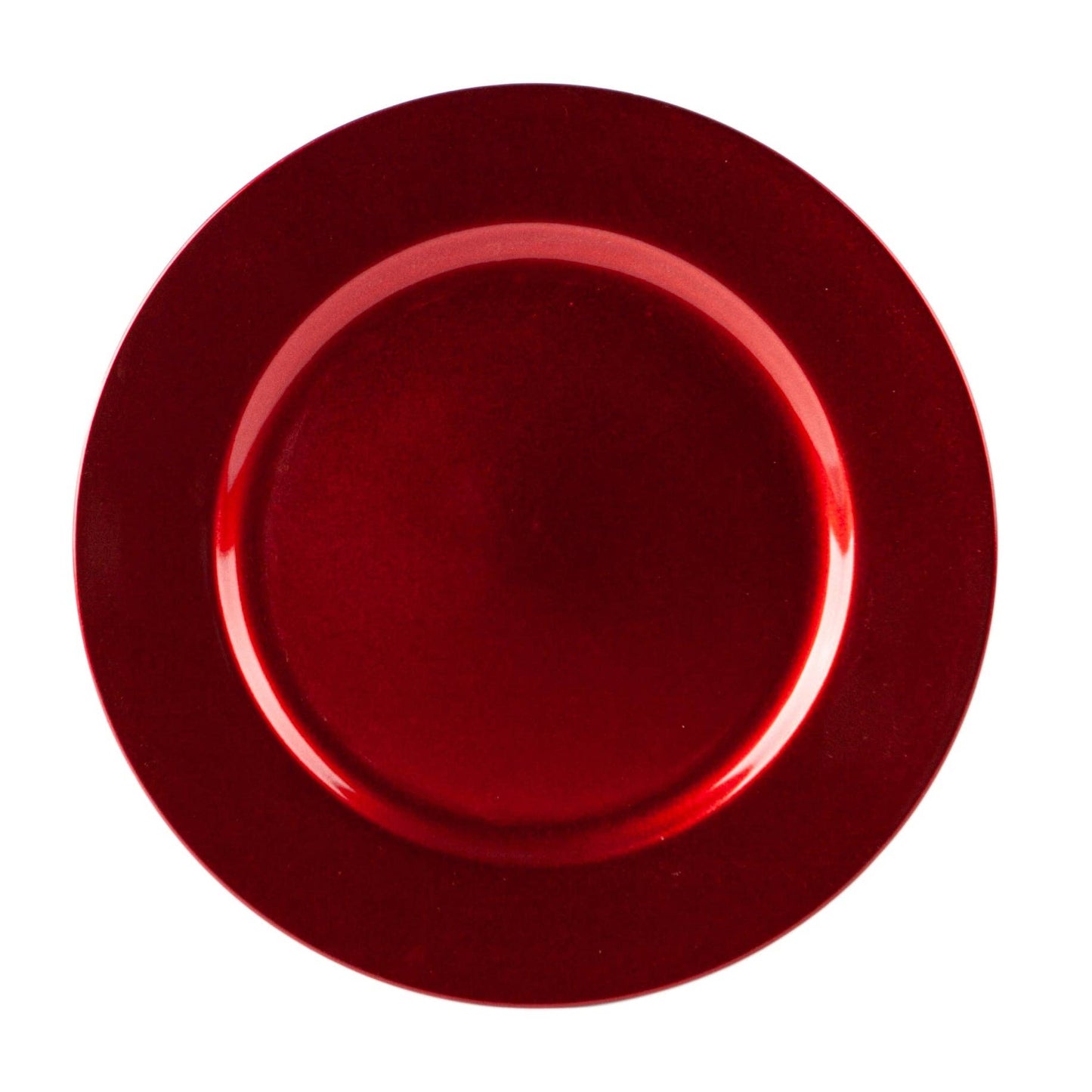Metallic Charger Plate- Red