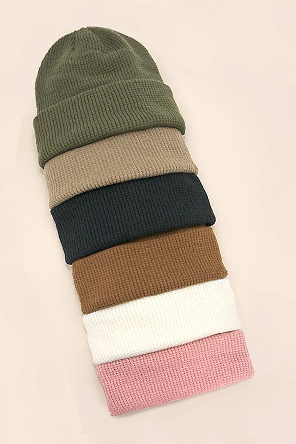 Soft Ribbed Knit Beanies