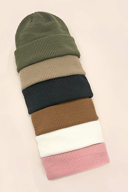 Soft Ribbed Knit Beanies
