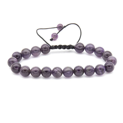 8MM Elastic Natural Stone Bracelets: Indian agate