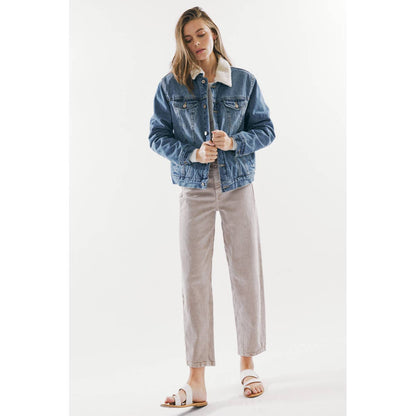 Kancan Trucker Sherpa Jean Jacket