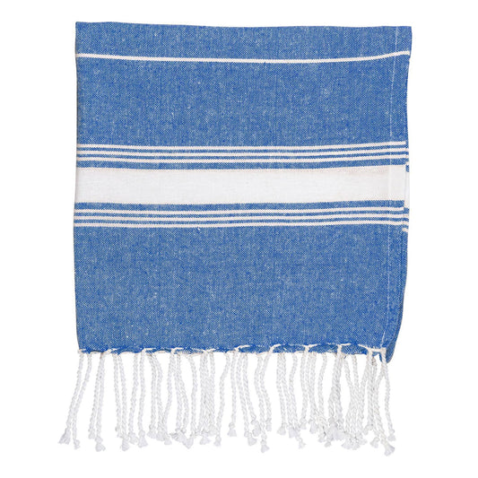Small Turkish Cotton Beach Towel - Navy