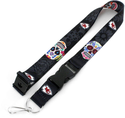 NFL Kansas City Chiefs Sugar Skull Lanyard