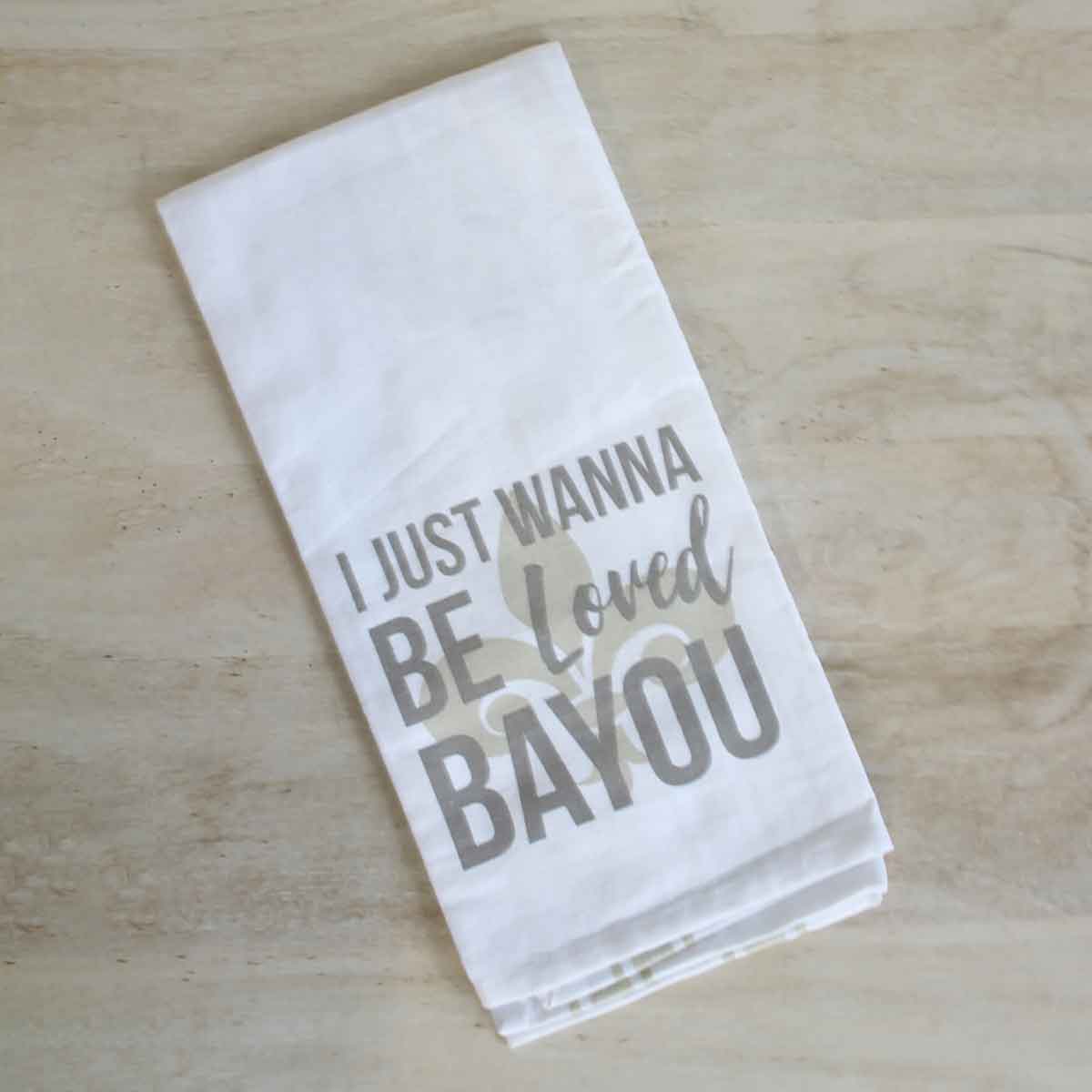Be Loved Bayou Hand Towel   White/Taupe   20x28
