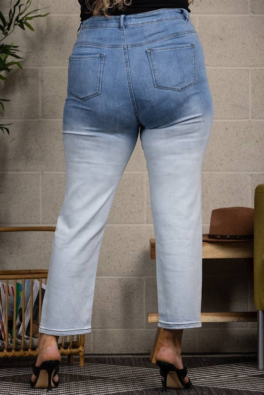 RISEN LIGHT OMBRE PLUS SIZE JEANS