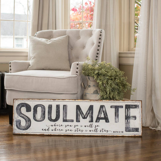 40" SOULMATE METAL SIGN