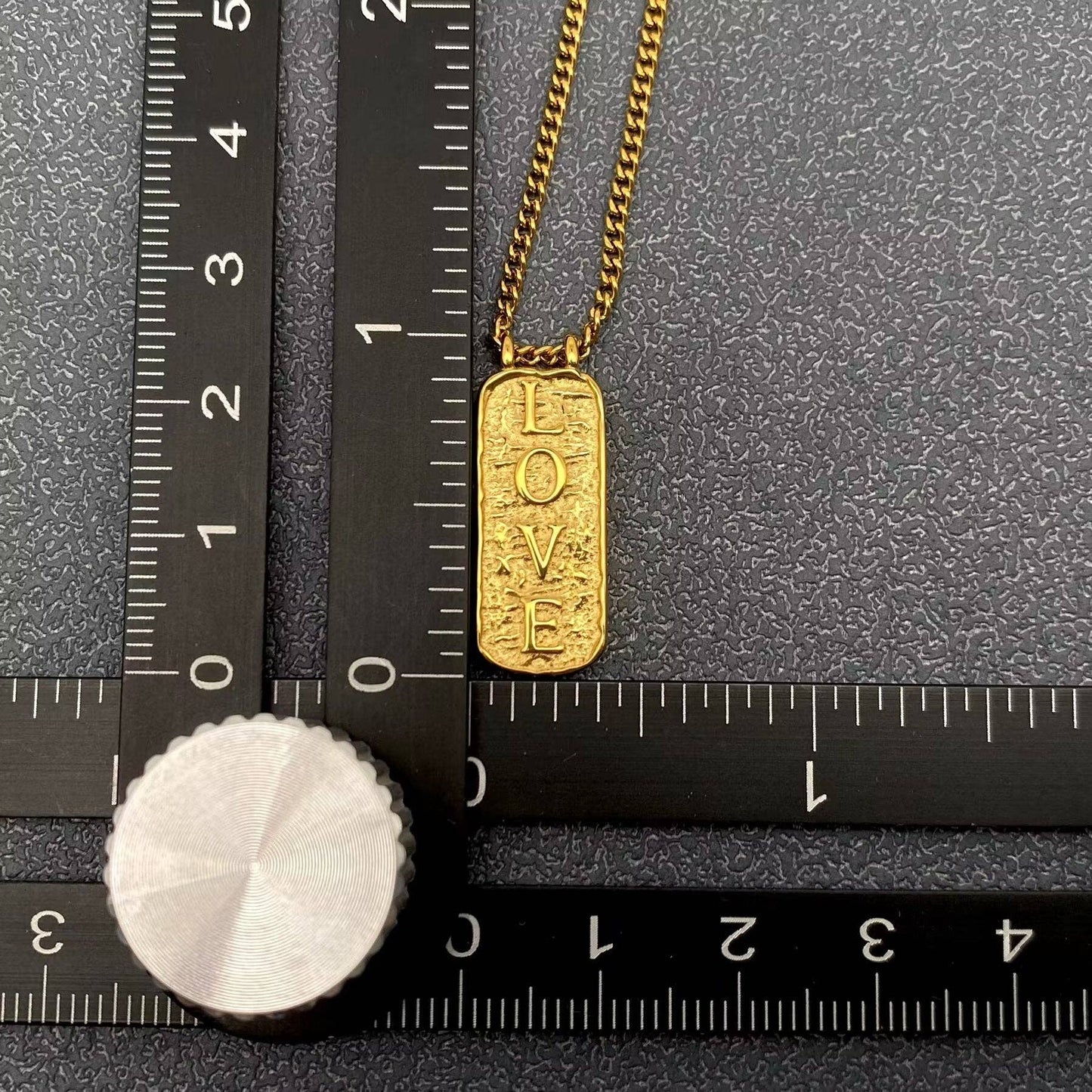 Lucky Numbers Tarot Charm 18K Gold Plated SS Necklace