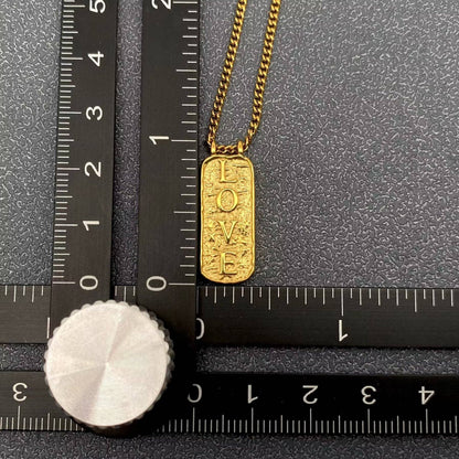 Lucky Numbers Tarot Charm 18K Gold Plated SS Necklace