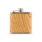 Oak Wood Wrapped Stainless Steel Hip Flask
