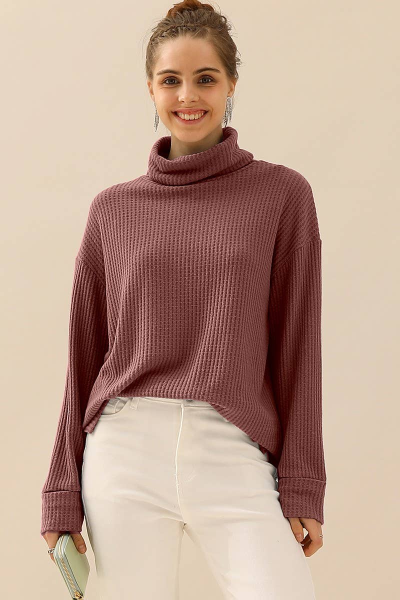 TURTLE HIGH NECK KNIT TOP
