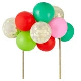 Slant Collect Ions Christmas Balloons Cake Topper, 6.25 " W x 10 " H