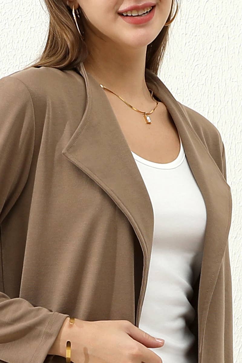 OPEN FRONT OFFICE TRENCH JACKET