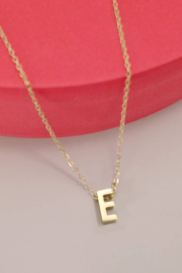 18K Stainless Steel Tarnish Free Initial Necklace