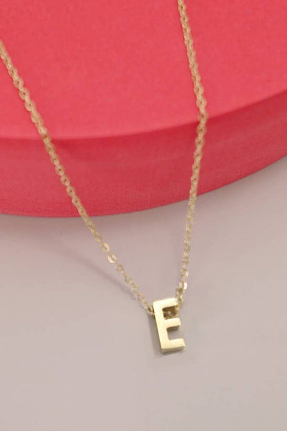 18K Stainless Steel Tarnish Free Initial Necklace