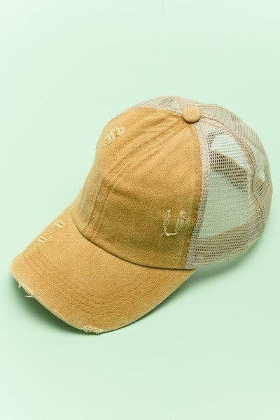 Distress Mesh Back Cap