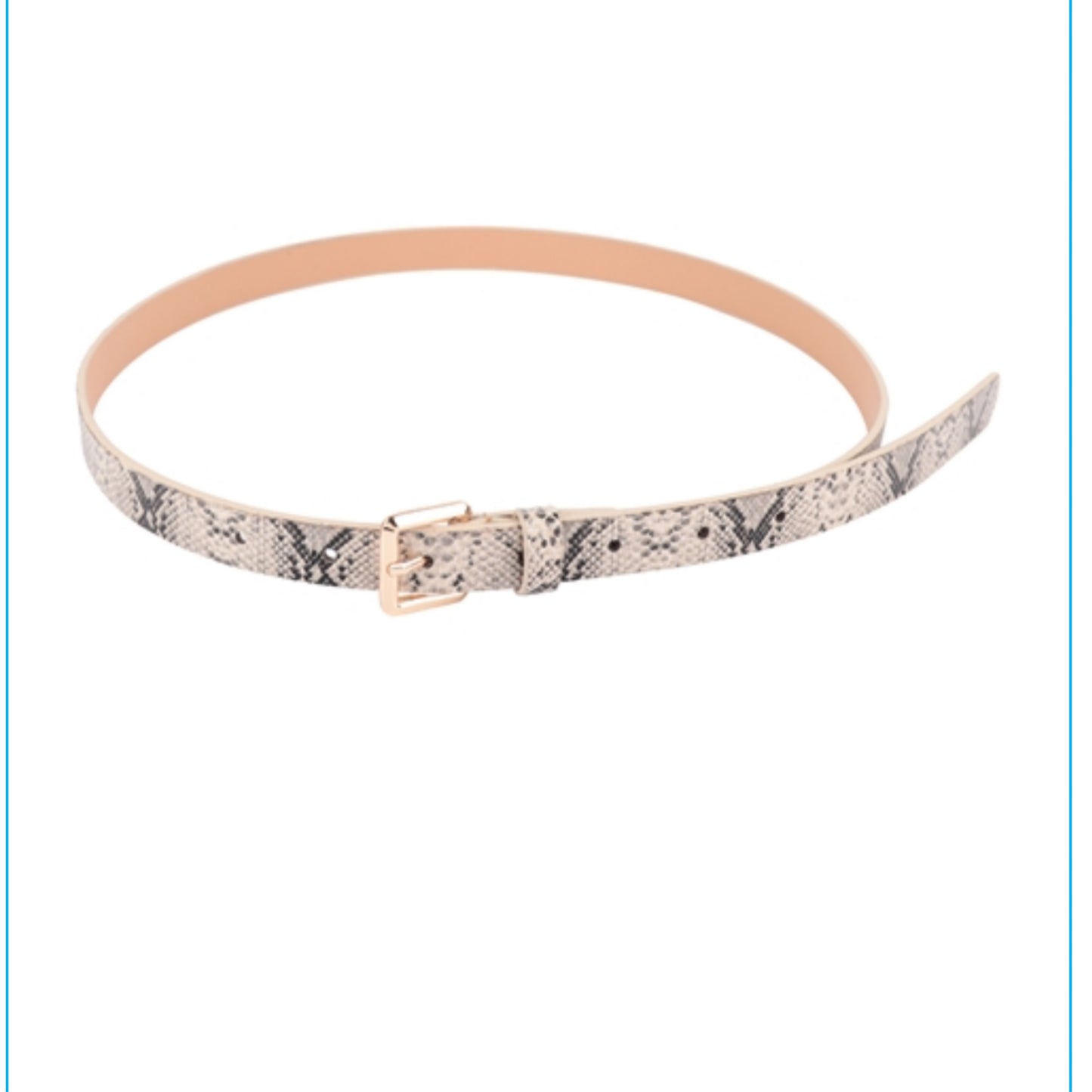 Animal print, leather belt snake