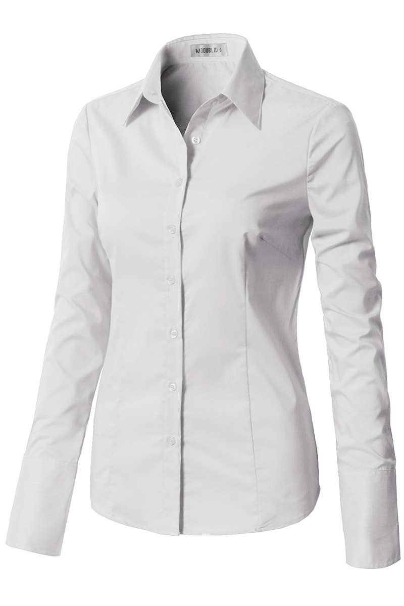 Button Down Long Sleeve Collared Shirt