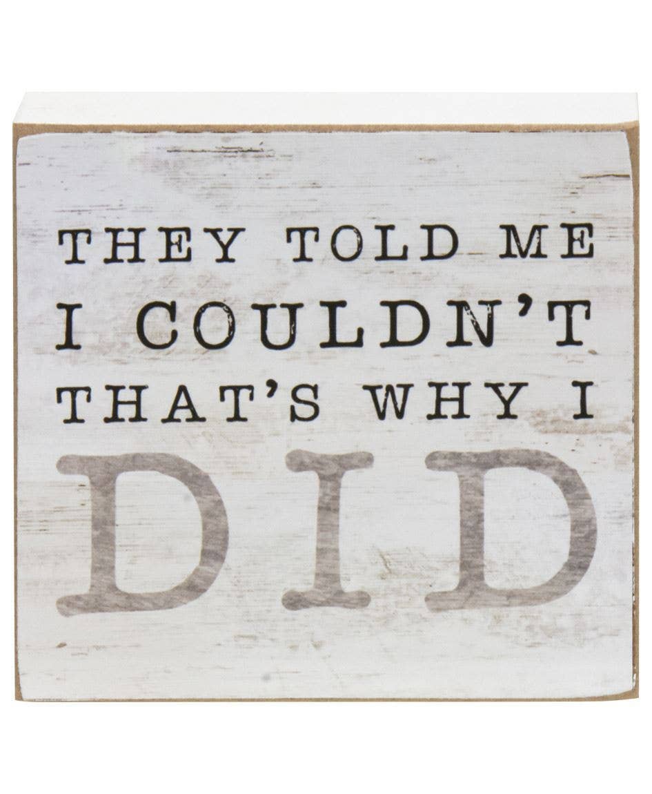 Live A Great Story Square Block, Assorted