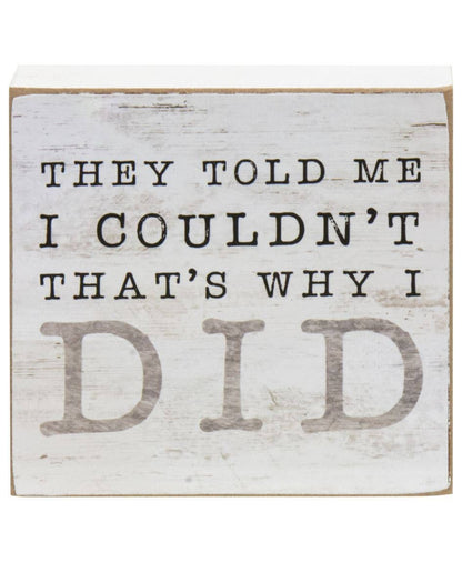 Live A Great Story Square Block, Assorted